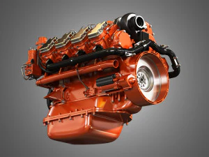 dc16 -diesel engine 3D Model