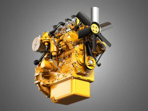 Diesel engine c22 3D Model