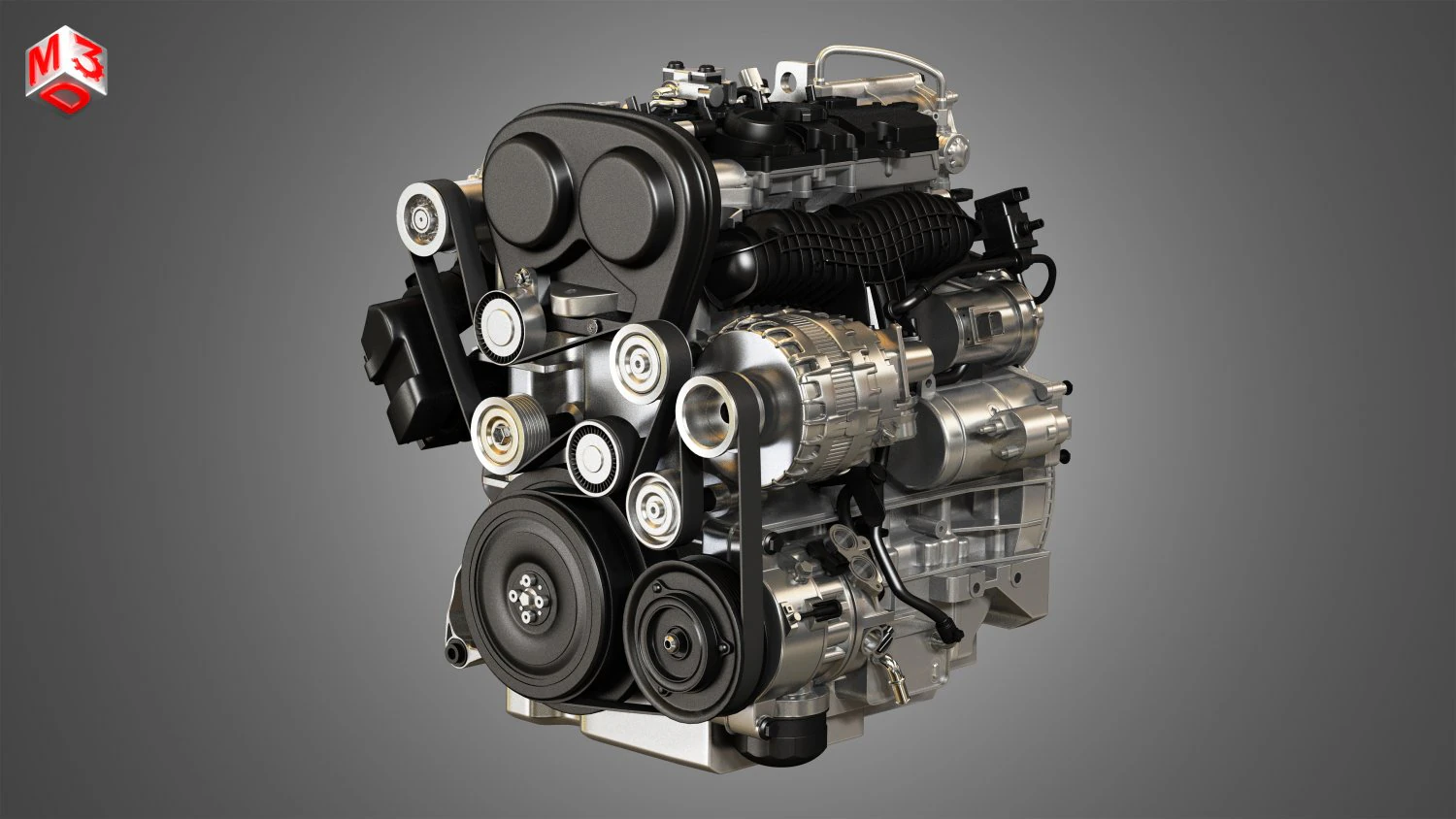 t6 drive-e petrol engine 3D Model .c4d .max .obj .3ds .fbx .stl .blend 