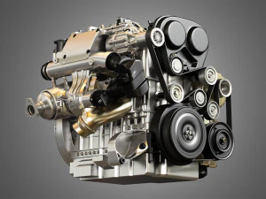 t6 drive-e petrol engine 3D Model
