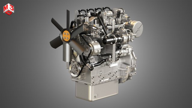 404f-e22ta engine 3D Model .c4d .max .obj .3ds .fbx .stl .blend 