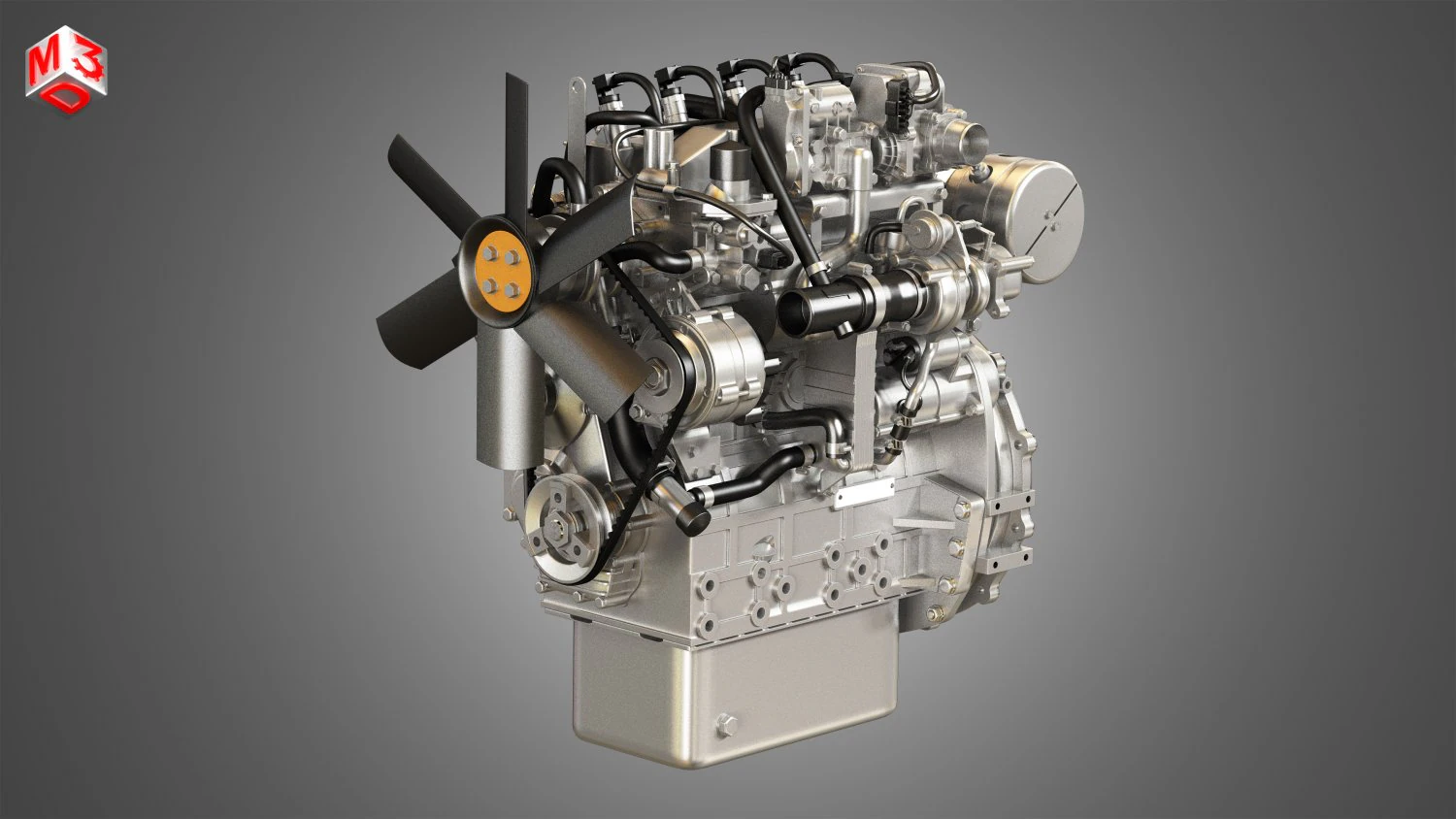 404f-e22ta engine 3D Model .c4d .max .obj .3ds .fbx .stl .blend 