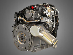 s60 t6 drive - e diesel - engine 3D Model