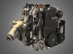 s60 t6 drive - e diesel - engine 3D Model
