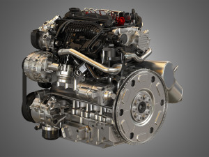 s60 t6 drive - e diesel - engine Model 3D