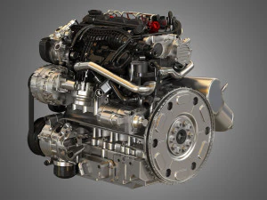 s60 t6 drive - e diesel - engine 3D Model