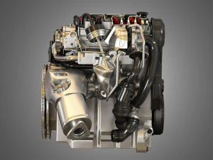 s60 t6 drive - e diesel - engine 3D Model