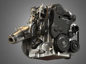 s60 t6 drive - e diesel - engine 3D Model