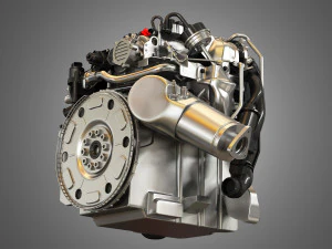 s60 t6 drive - e diesel - engine 3D Model