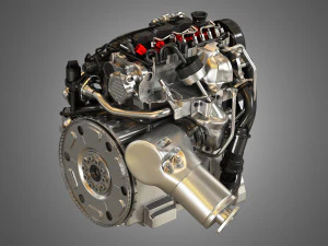 s60 t6 drive - e diesel - engine 3D Model