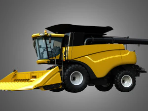 Ceifeira-debulhadora nh - cr 9070 - com cabe&ccedil;a colhedora de milho Modelo 3D