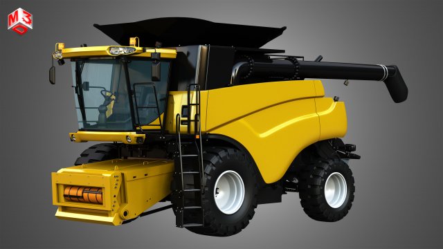 nh - cr 9070 combine harvester 3D Modell .c4d .max .obj .3ds .fbx .stl .blend 