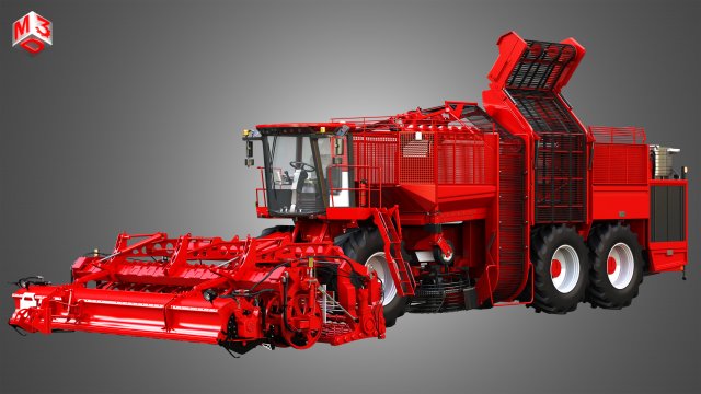 terra dos t4 sugar beet harvester 3D Модель .c4d .max .obj .3ds .fbx .stl .blend 