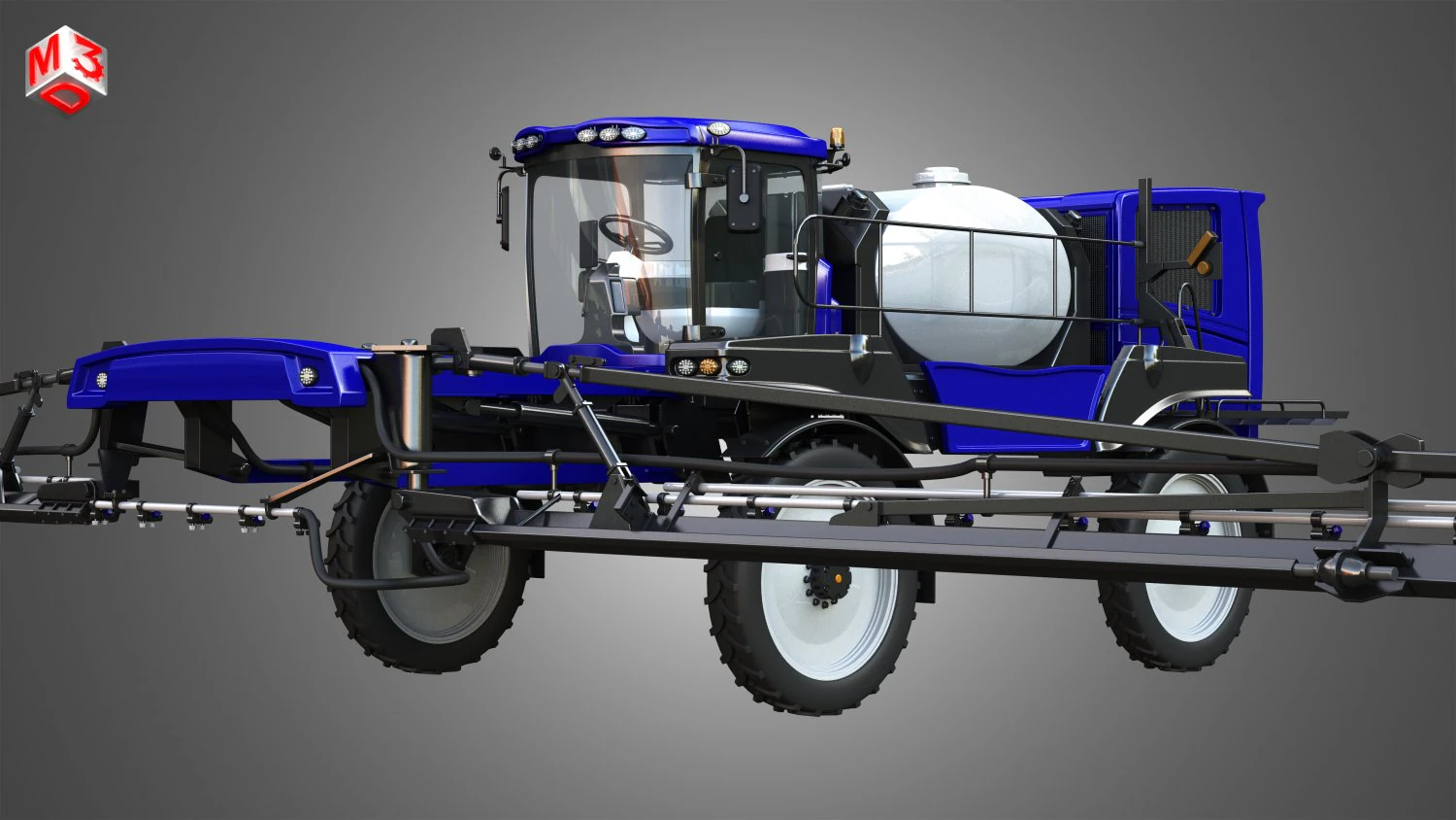 guardia self-propelled front boom sprayer 3D Model .c4d .max .obj .3ds .fbx .stl .blend