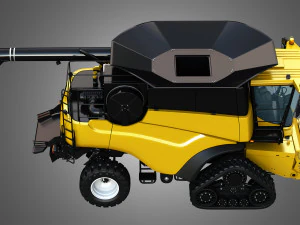 nh - cr 9070 combine harvester with rubber tracks system 3D Model