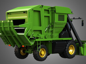 jd - 7760 combine harvester - cotton picker 3D मॉडल