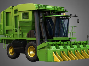 jd - 7760 combine harvester - cotton picker 3D Model