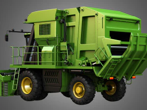jd - 7760 combine harvester - cotton picker 3D Model