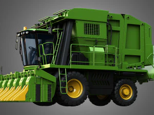 jd - 7760 combine harvester - cotton picker 3D Model