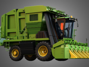 jd - 7760 combine harvester - cotton picker 3D मॉडल