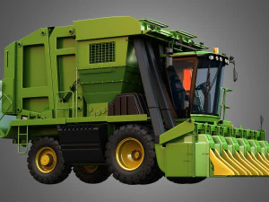 jd - 7760 combine harvester - cotton picker 3D Model