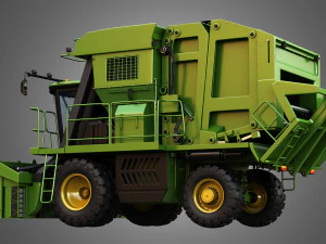jd - 7760 combine harvester - cotton picker 3D Model