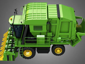 jd - 7760 combine harvester - cotton picker 3D Model
