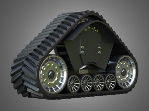 rubber track system 2 - combine harvester - crawler tractor Model 3D