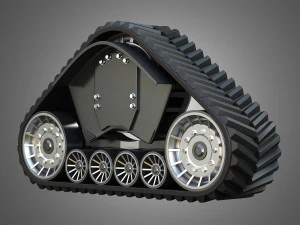 rubber track system 2 - combine harvester - crawler tractor 3D Model