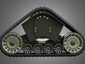 rubber track system 2 - combine harvester - crawler tractor Model 3D