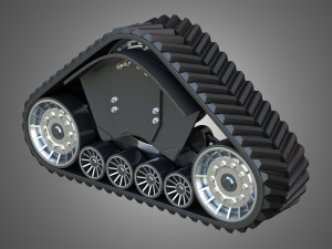 rubber track system 2 - combine harvester - crawler tractor Model 3D