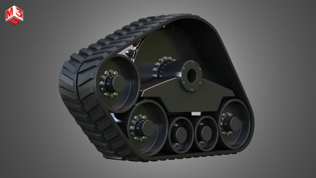 rubber track system 3 - combine harvester - crawler tractor 3D Модель .c4d .max .obj .3ds .fbx .stl .blend 