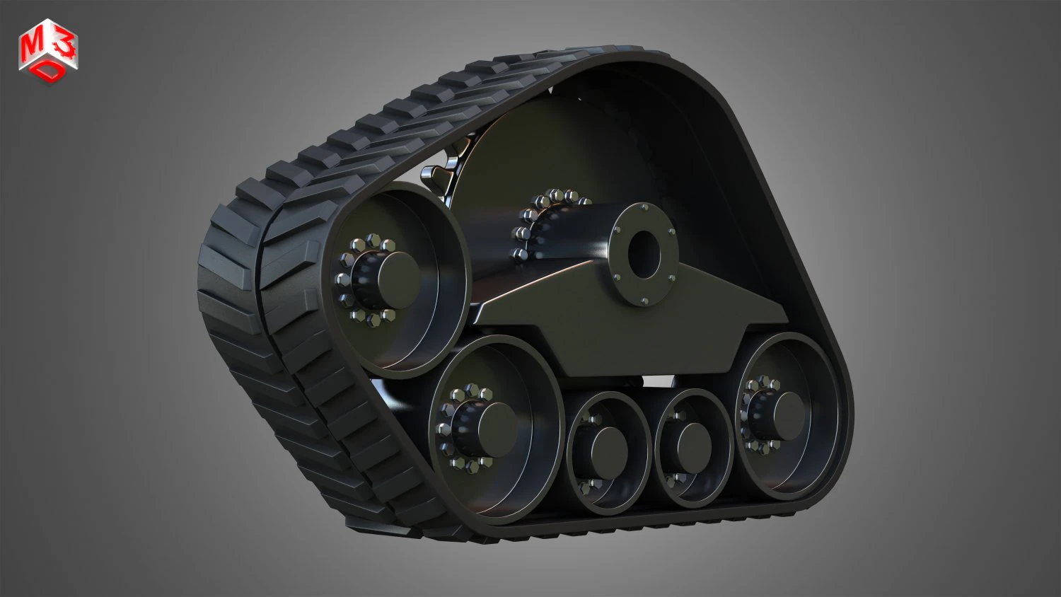 rubber track system 3 - combine harvester - crawler tractor 3D Model .c4d .max .obj .3ds .fbx .stl .blend