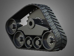 rubber track system 3 - combine harvester - crawler tractor 3D Model