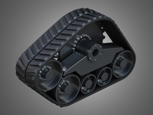 rubber track system 3 - combine harvester - crawler tractor 3D Модель