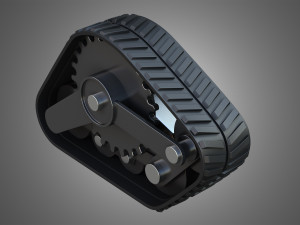 rubber track system 3 - combine harvester - crawler tractor 3D Модель
