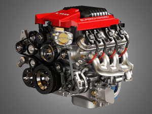 lsa v8 engine - supercharged muscle car engine  3D Model