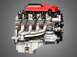 lsa v8 engine - supercharged muscle car engine 3D Model