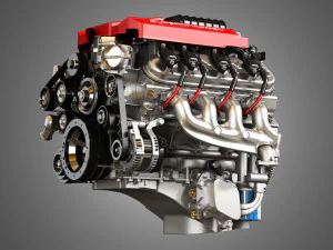 lsa v8 engine - supercharged muscle car engine 3D Model