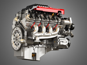 lsa v8 engine - supercharged muscle car engine 3D Модель