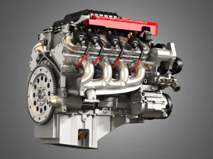 lsa v8 engine - supercharged muscle car engine 3D Model