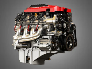 lsa v8 engine - supercharged muscle car engine 3D Model