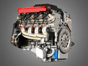 lsa v8 engine - supercharged muscle car engine 3D Model