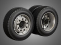 heavy duty trucks tires and rims 3D Модель
