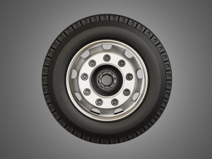 heavy duty trucks tires and rims 3D Model