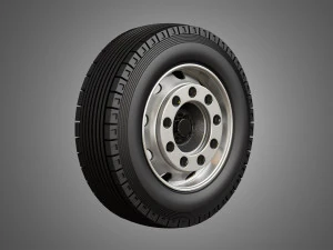 heavy duty trucks tires and rims 3D Model
