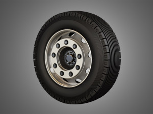heavy duty trucks tires and rims 3D Model