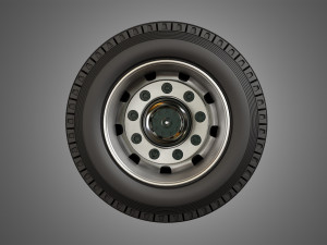 heavy duty trucks tires and rims 3D Model