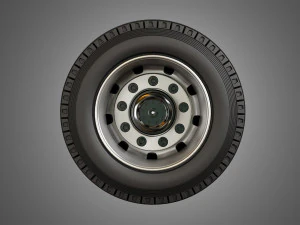 heavy duty trucks tires and rims 3D Model