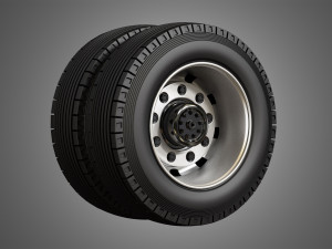 heavy duty trucks tires and rims 3D Model